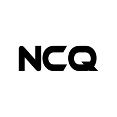 NCQ letter logo design with white background in illustrator, vector logo modern alphabet font overlap style. calligraphy designs for logo, Poster, Invitation, etc.
