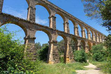 Fototapeta na wymiar Acueducto romano en Tarragona.