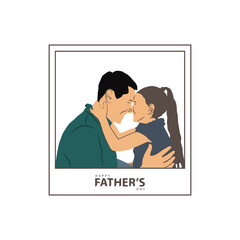 Sweet moment happy father's day design isolated on white background