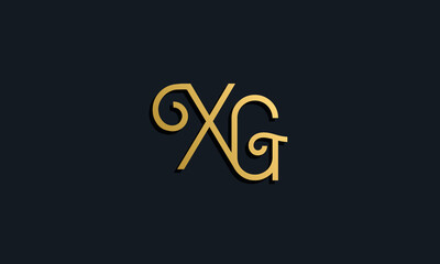 Luxury fashion initial letter XG logo.