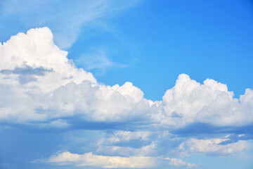 Naklejka na ściany i meble Approaching Clouds against A Blue Sky Rainy Clouds