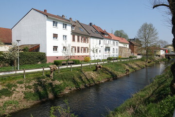 Fototapeta na wymiar Gersprenz in Babenhausen