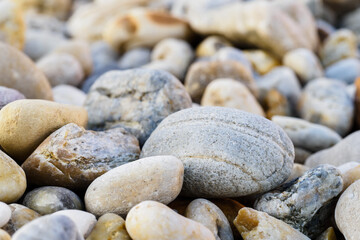 Fototapeta na wymiar Large duck stones next to each other.