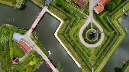 The historical fortified village of Bourtange in the Netherlands.