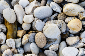 Fototapeta na wymiar Large duck stones next to each other.