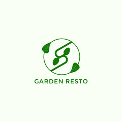 ILLUSTRATION SPOON, GARDEN RESTAURANT LOGO DESIGN VECTOR FOR YOUR BUSINESS