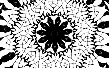 Abstract kaleidoscope background. Unique mandala design