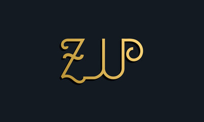 Fototapeta na wymiar Luxury fashion initial letter ZW logo.
