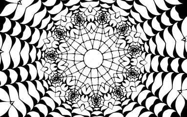 Abstract kaleidoscope background. Unique mandala design