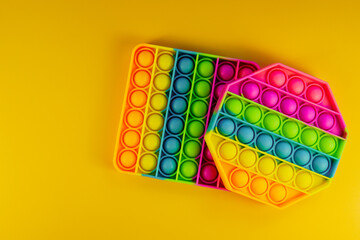 Pop it fidget toy anti-stress toy pop it, burst bubbles, the development of fine motor skills of hands and fingers. children's educational game Pop it. flexible touch toy fidget