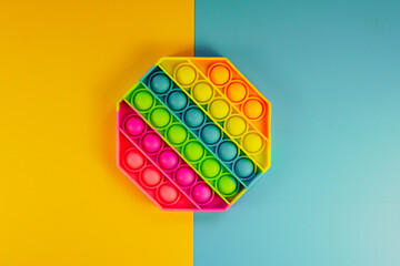 Pop it fidget toy anti-stress toy pop it, burst bubbles, the development of fine motor skills of hands and fingers. children's educational game Pop it. flexible touch toy fidget