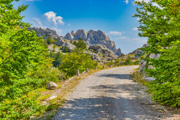 Famous Majstorska cesta road at mountain Velebit