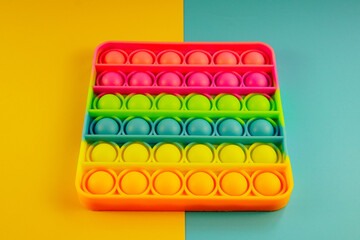 Pop it fidget toy anti-stress toy pop it, burst bubbles, the development of fine motor skills of hands and fingers. children's educational game Pop it. flexible touch toy fidget