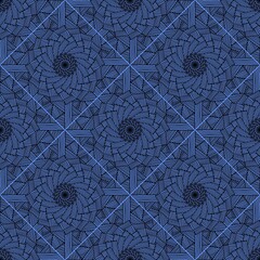 BLUE SEAMLESS BACKGROUND WITH GEOMETRIC PATTERN