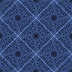 BLUE SEAMLESS BACKGROUND WITH GEOMETRIC PATTERN