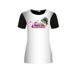 abstract colorful vector palm tree. Hello summer. Mixed media. T-shirt printing . Vector illustration