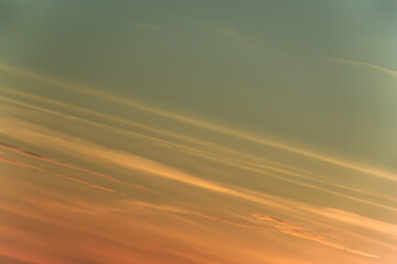 Beautiful colors in a sky at sunset in the summer