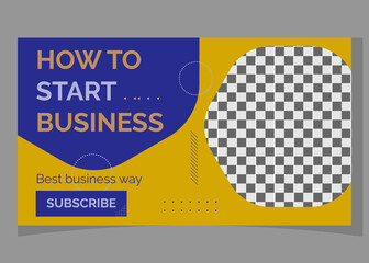 Youtube Modern Business video Thumbnail Design