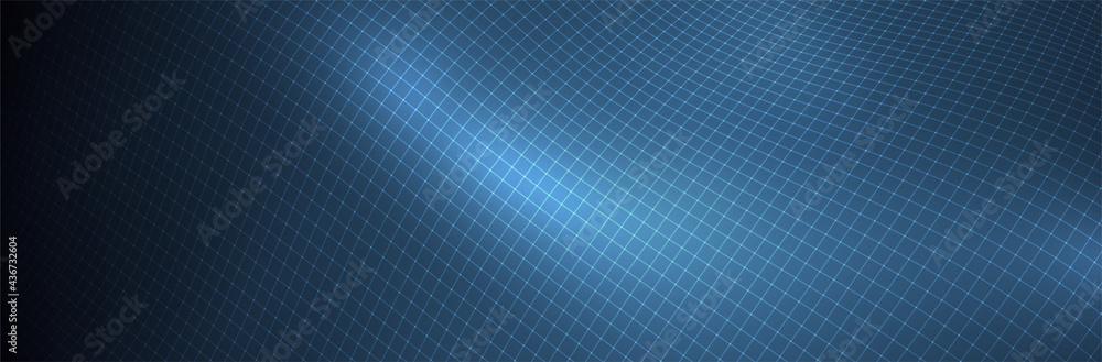 Poster abstract blue background. dark low poly rectangle pattern. virtual computer landscape. technology st