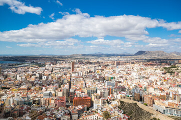 Fototapeta premium View of Alicante from Santa Barbara Castle