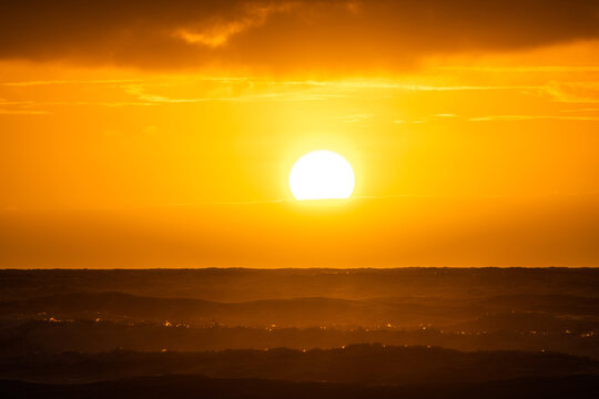 Sol visto doda beira da praia