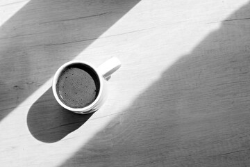 Cup of coffee on a white background. - 436735835