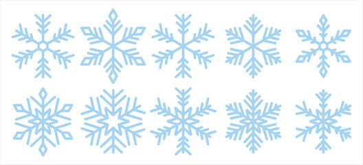 Fototapeta na wymiar Snowflakes icons set. Snow sign. Snowflakes template. Snowflake winter. Snowflakes icons. Snowflake vector icon on white background.