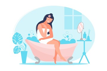 Set of depressed sitting woman. Online psychotherapy counseling concept. Mental health, depression. Human mental problem solutions. Vector flat cartoon illustration