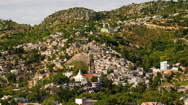 Cap Haitien, Haiti. View on cityscape and and mountains.