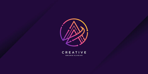 Creative technology Logo with initial A for company, industry, person, vector part 2