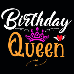 Birthday queen Graphic Vector design