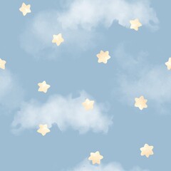 Seamless pattern. Starry sky. For digital printing © Yuliya