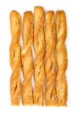 Cheese stick, Breadsticks, isolated on white background. High resolution image.