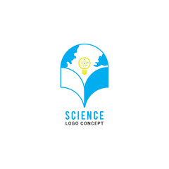 Science logo concept vector illustration