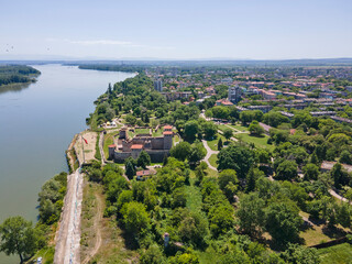 Aerial view of town of Vidin,  Bulgaria