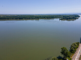 Aerial view of town of Vidin,  Bulgaria