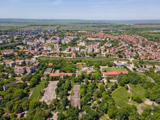 Aerial view of town of Vidin,  Bulgaria