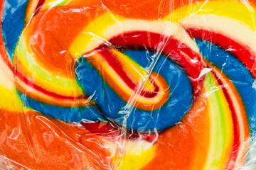 colorful lollipop close up