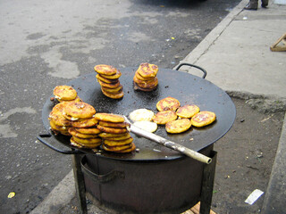 street food in an ecuadorian town