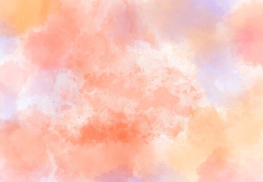 peach pink yellow clouds abstract background wallpaper hand-drawn digital illustration