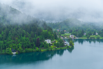 View from the Bled Castle in Slovenia