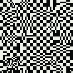 Glitch checkered pattern. Seamless vector - 436748075
