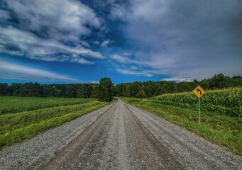 Gravel road in the country