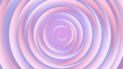 Pink purple circles abstract background.3D illustration with paper cut style.