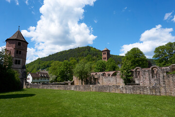 Fototapeta na wymiar Hirsau Monastery significant Benedictine Abbey in Hirsau in the northern black forest in germany