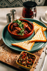 Cooked meat on a plate