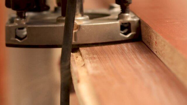 corte de melamina con router varias vistas