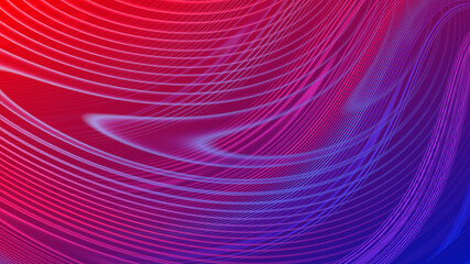 Abstract red blue gradient geometric background. Neon light curved lines and shape with colorful graphic design. with space for concept design business technology background.