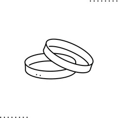 football fan's bracelets, vector icon in outline