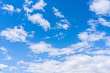 Naklejka na ściany i meble 【自然】青い空と白い雲【風景】